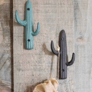 Anywhere and everywhere for the cactus lovers. Cactus wall decor for your home, office or stables. Perfect to mount on the wall to hold keys, jewellery or other random objects.  Available in Charcoal black or Patina green.