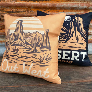 Add a touch of the Wild West to your room.  You can even spruce up the patio or gooseneck with these more affordable peachy-canvas cushions. Light weight & easy to clean. You can stack them up or have your fav design as a focal point on your sofa, chair or bed.