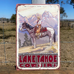 Iconic Western Tin Art   Vintage themed, like the old fashion Pal Posters.  Distressed Tin Sign. Perfect for any room, stables or business.   Great gift idea