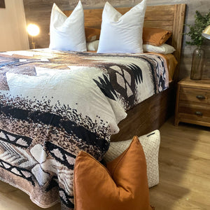 Neutral hues for your bedroom or weekend gooseneck.  Use as a queen bed cover, toss over a sofa, or fold at the foot of the guest bed. These versatile bedcovers can be used to warm up a room, add glamour, colour and texture or simply provide the finishing touch to any space. Available @swancreekinteriors AUS