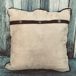 Caldwell Cowhide & Velvet Euro Cushion - Reversible