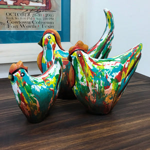Painted Mexican Chickens