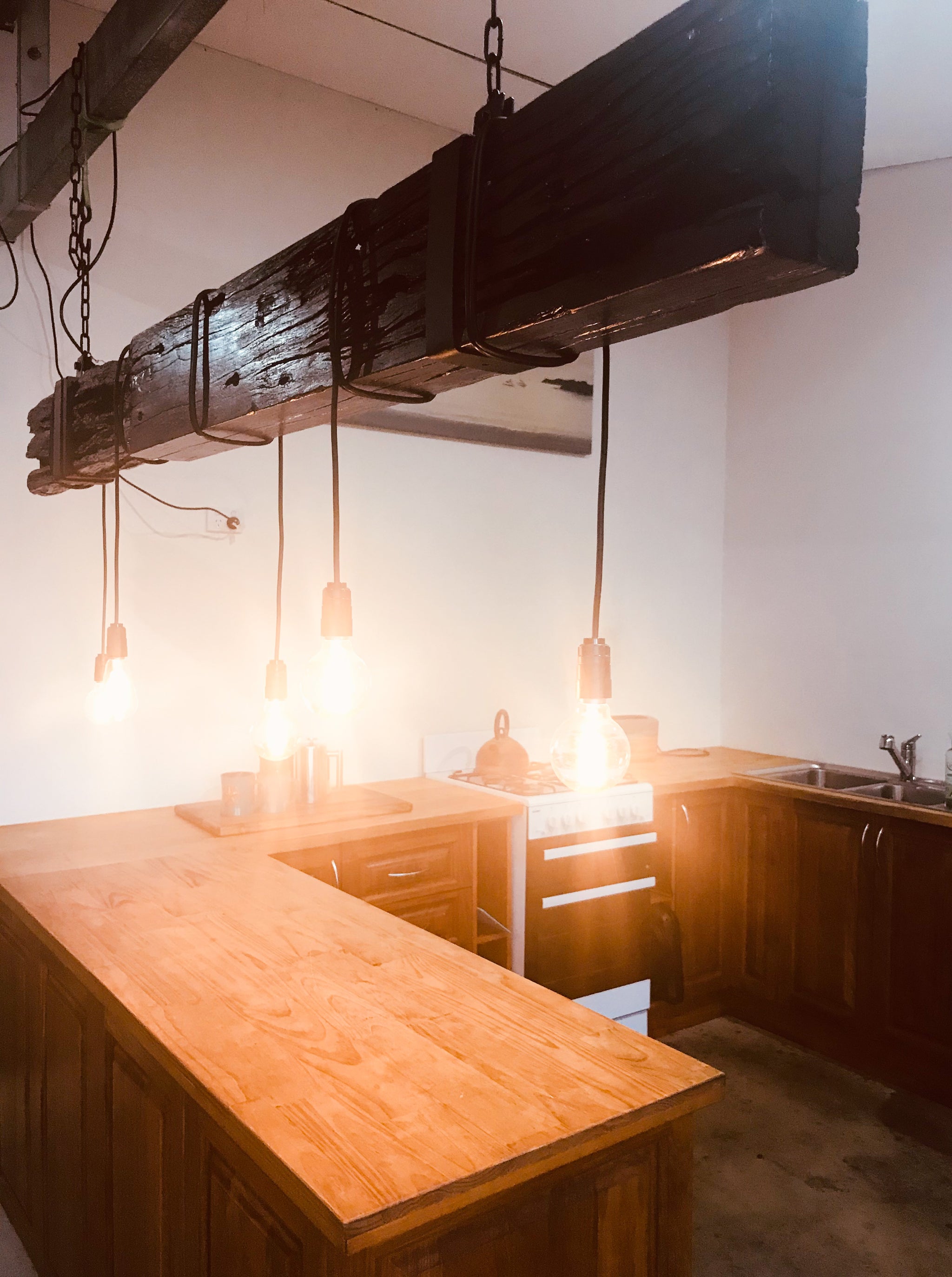 Reclaimed wood chandelier deals