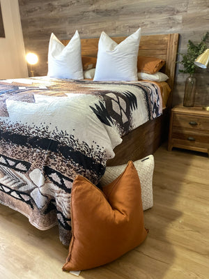 Neutral hues for your bedroom or weekend gooseneck.  Use as a queen bed cover, toss over a sofa, or fold at the foot of the guest bed. These versatile bedcovers can be used to warm up a room, add glamour, colour and texture or simply provide the finishing touch to any space.