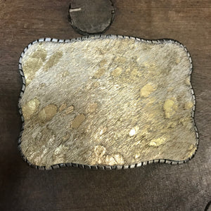 Wallet Buckle Metallic Cowhide