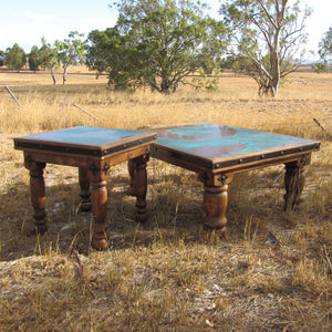 Brazos copper side table