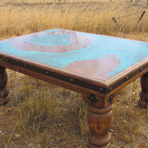 Brazos copper coffee table