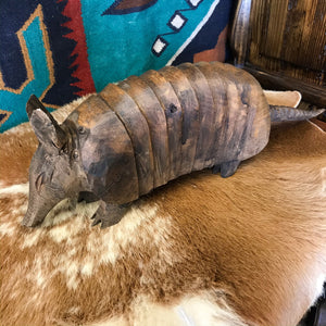 Carved Mesquite Armadillo