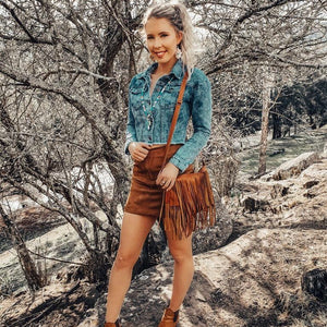 The Trinity  - Make a cowgirl statement without saying a word, add fringe texture to your outfit. A beautiful leather fringe handbag for everyday use - a perfect little ‘going out’ bag that’s big enough for your ‘on the go’ essentials.