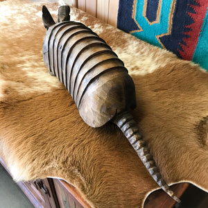 Carved Mesquite Armadillo