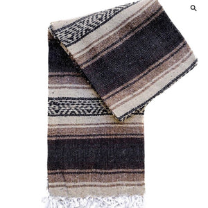 Serape Falsa Blankets - Neutral Tan
