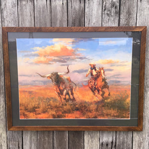 The Chase - Large Framed print