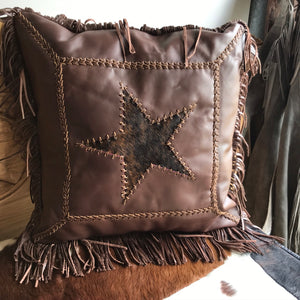 Lexington Star Leather Cushion