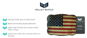 Wallet Buckle Metallic Cowhide