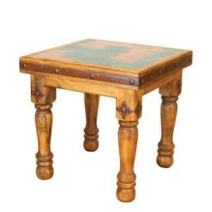 Brazos copper side table