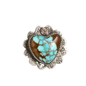 EQS No# 8 Turquoise Heart Ring - Vintage