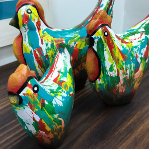 Painted Mexican Chickens