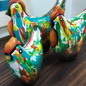 Painted Mexican Chickens