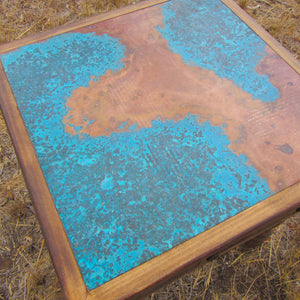 Brazos copper coffee table