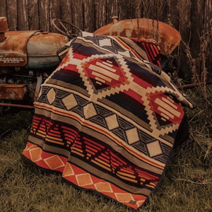 Bring style to your room with this stunning Pendleton blanket.  Grand Canyon's brilliant sunsets, baked clay and rushing waters are evoked by this earthy design. Rising to 7,057 feet, Cedar Mountain is a dramatic tree-covered mesa on the southeastern side of Grand Canyon National Park. Available Swan Creek Interiors Australia