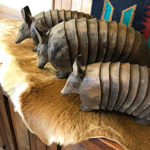 Carved Mesquite Armadillo