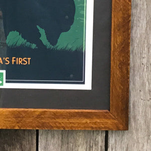 Yellowstone Green Buffalo Framed Print