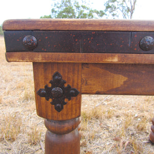 Brazos copper side table