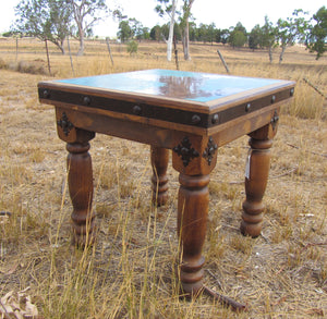 Brazos copper side table