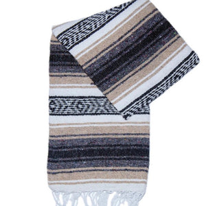 Serape Falsa Blankets - Neutral Tan