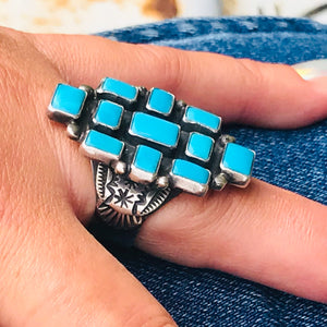 Sleeping Beauty Navajo Ring - Size 8.5 AUS Q