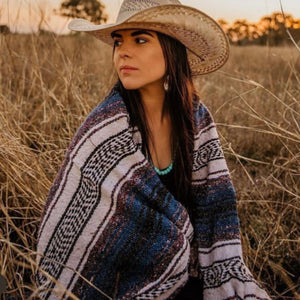 These authentic Southwest blankets are perfect to spice up your living space.  Lay it over the bed or patio furniture, use as an accent floor rug, wall tapestry or take it on your weekend adventure.  