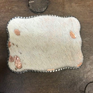 Wallet Buckle Metallic Cowhide